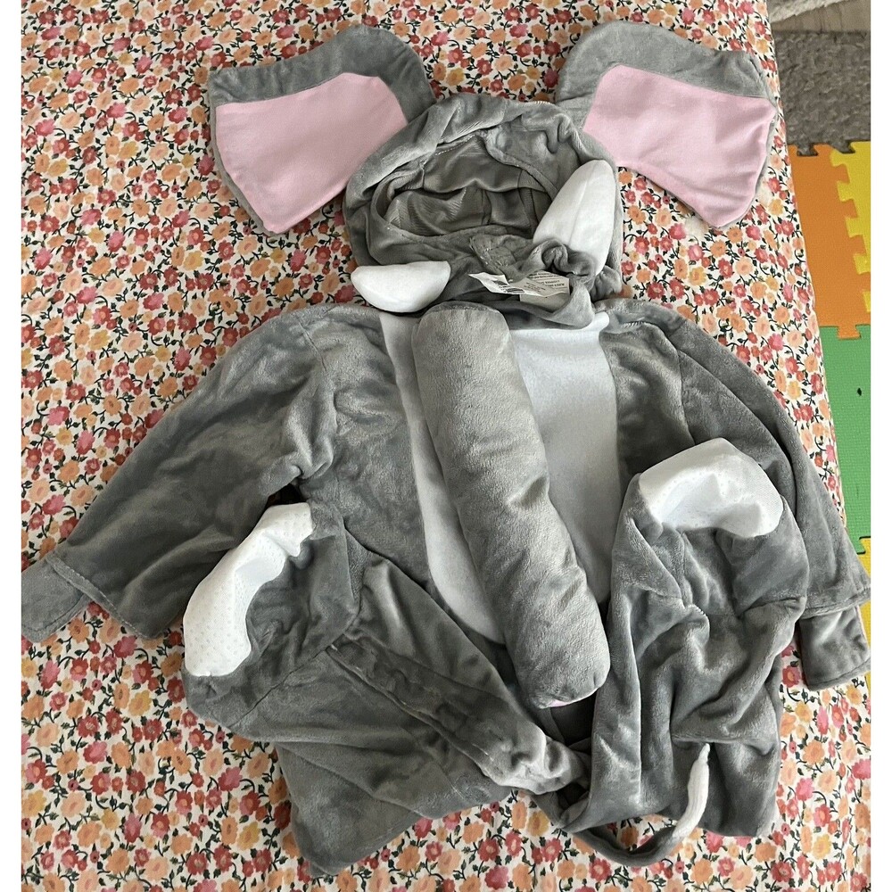 Grey Elephant Halloween Costume For Baby 6-12 Mos